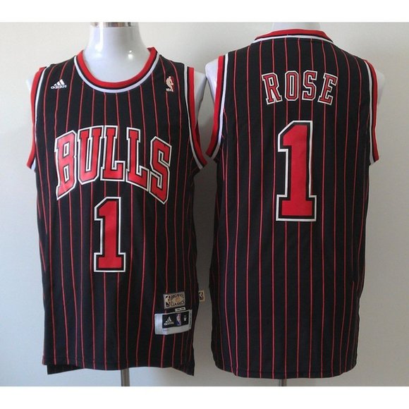 black derrick rose bulls jersey